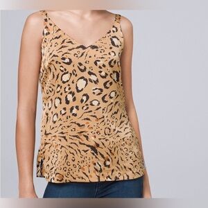 🖤NWT White House Black Market Leopard-Print V-Neck Revisable🖤